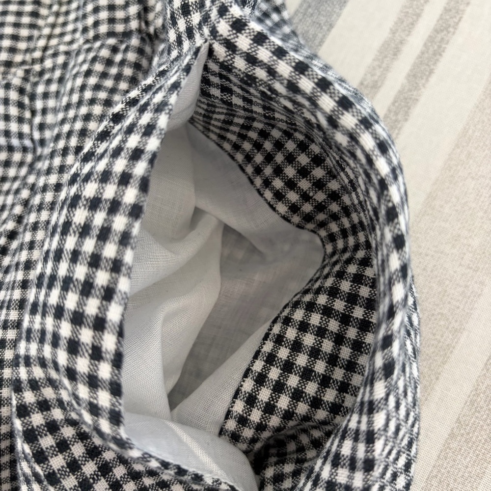 Quince 100% European Linen Maxi Skirt Classic Mini Gingham Size Small Coastal - Picture 4 of 8